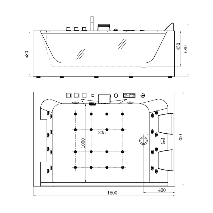 BỒN TẮM D&K DK-Q411L
