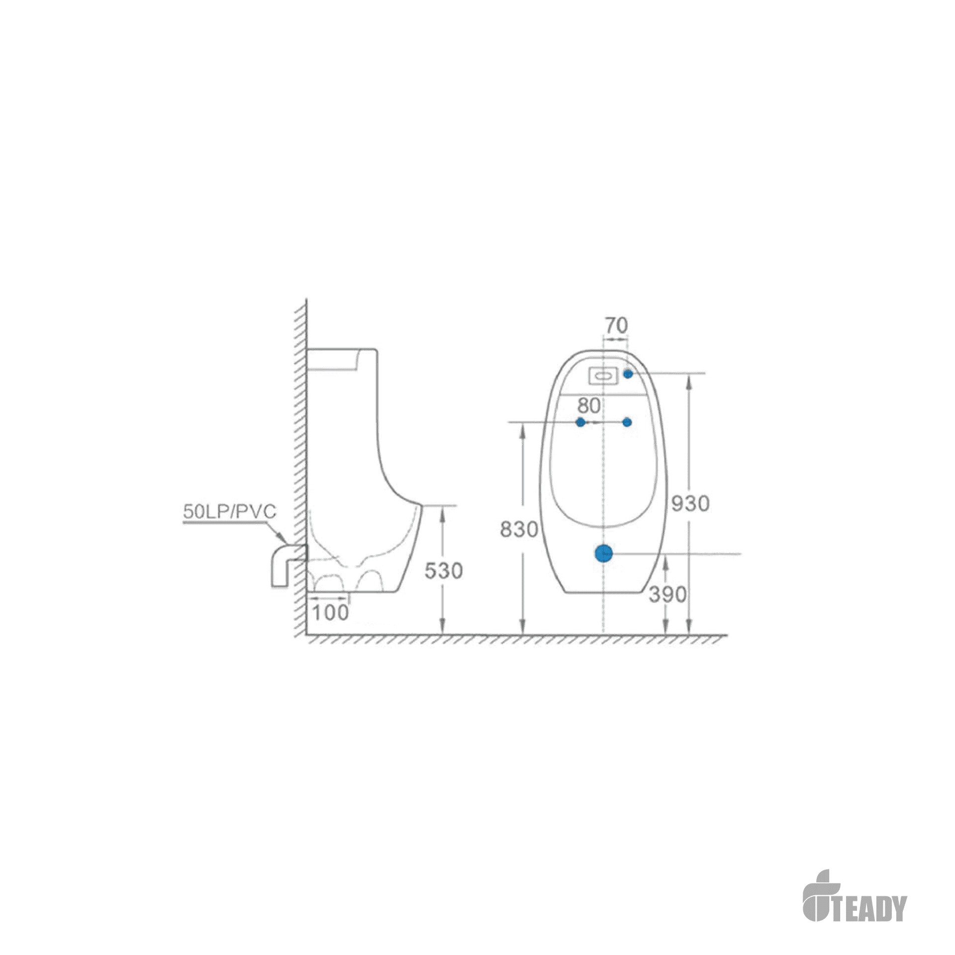 BỒN TIỂU NAM TÍCH HỢP CẢM ỨNG TEADY TPTN321