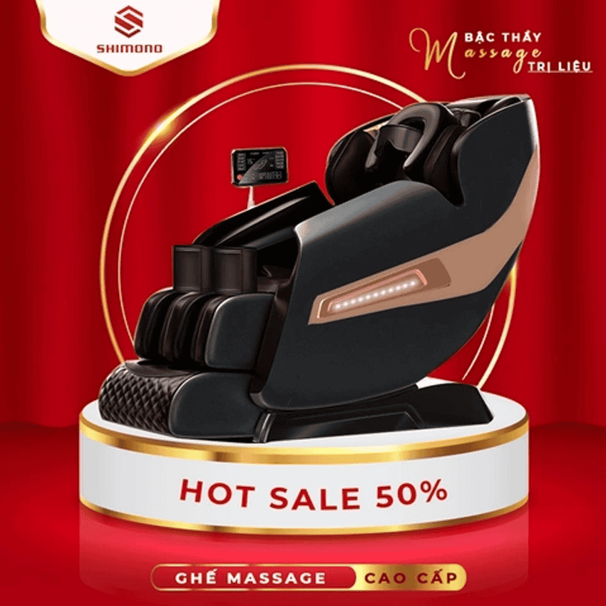 GHẾ MASSAGE SHIMONO S-250 - TẶNG KÈM XE TẬP TẠI NHÀ TRỊ GIÁ 4.990K