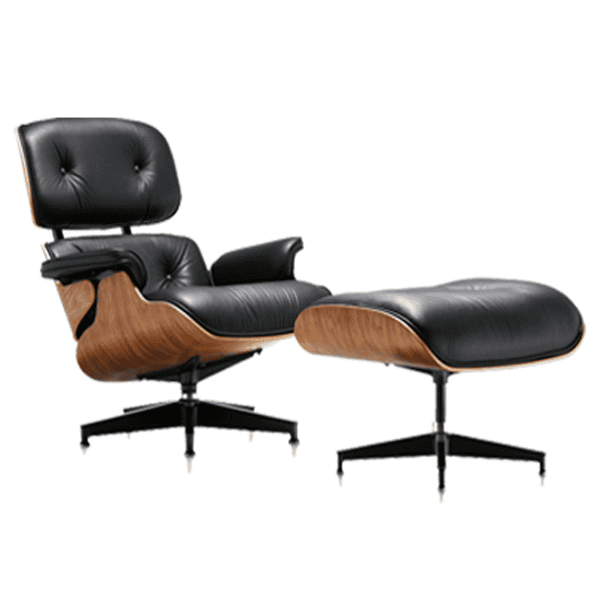GHẾ XOAY THƯ GIÃN SMA EAMES LOUNGE & OTTOMAN DA PU