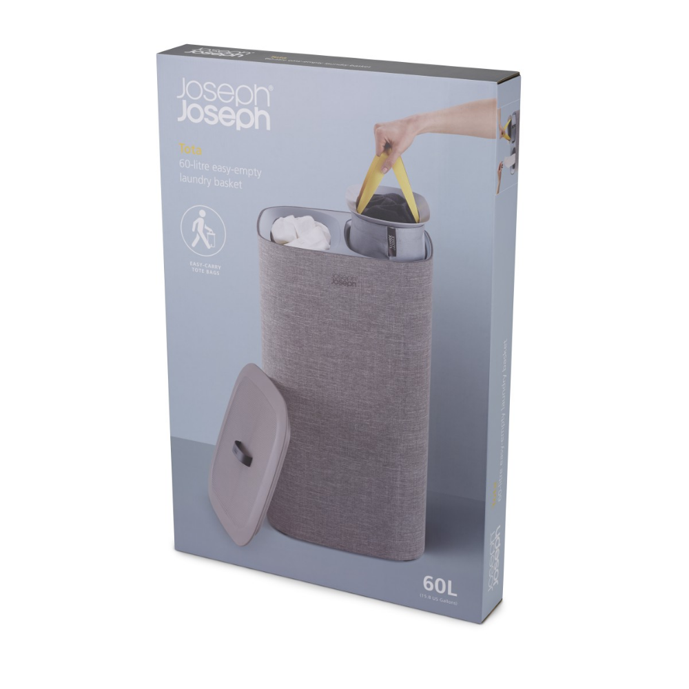 GIỎ ĐỰNG QUẦN ÁO 60L 2 NGĂN JOSEPH JOSEPH TOTA (GREY) 003277