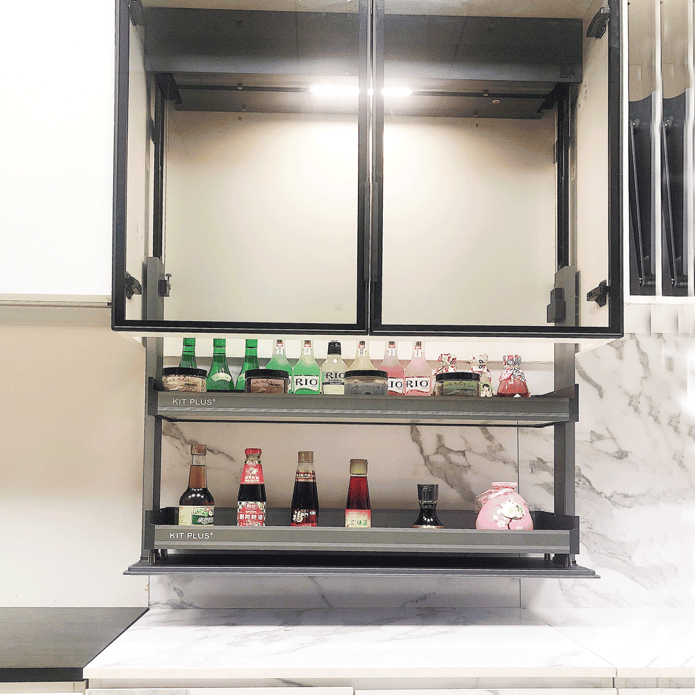 KỆ GIA VỊ ĐIỆN NHÔM KIT PLUS DONE90