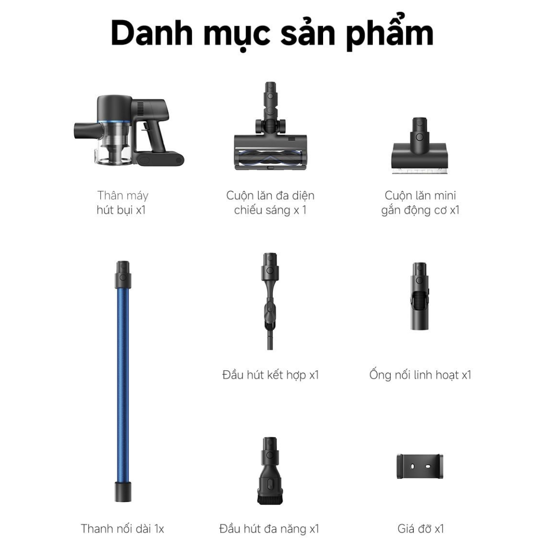 MÁY HÚT BỤI KHÔNG DÂY MOVA S4 DETECT LỰC HÚT 150AW PIN 90 PHÚT