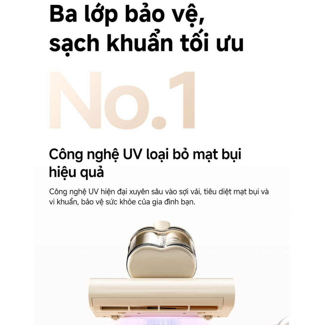 MÁY HÚT BỤI NỆM MOVA D10 MAX 450W DIỆT MẠT BỤI 99.9%