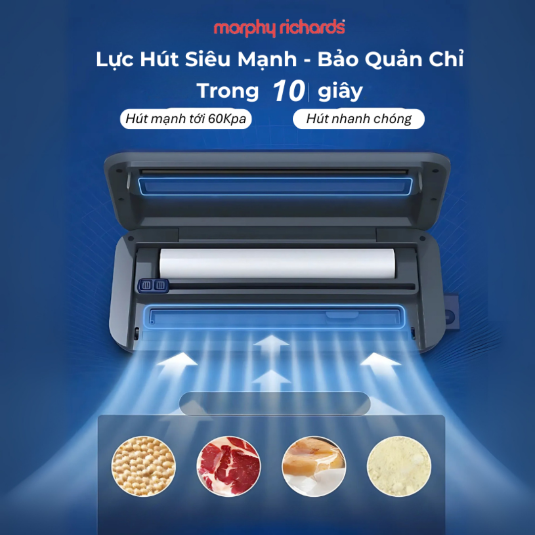 MÁY HÚT CHÂN KHÔNG MORPHY RICHARDS MBC-VS3E LỰC HÚT 80KPA