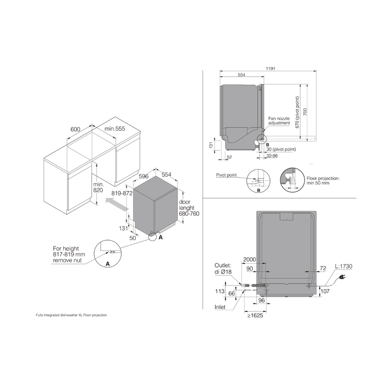 MÁY RỬA CHÉN ASKO ÂM TỦ DFI747U/1 14 BỘ, 38DB VẬN HÀNH ÊM