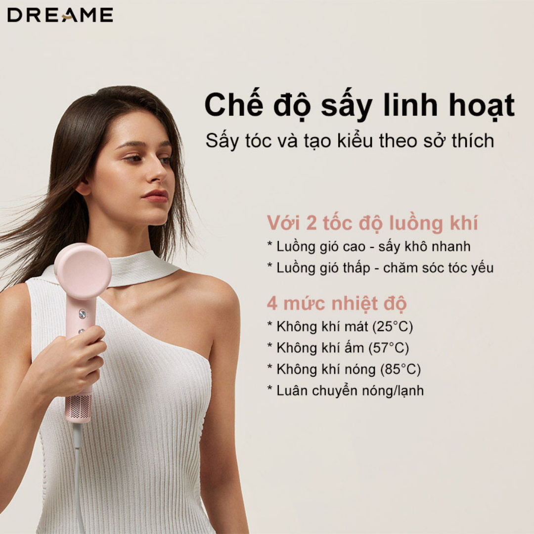 MÁY SẤY TÓC DREAME GLEAM ĐỘNG CƠ 110.000 VÒNG/PHÚT THÔNG MINH