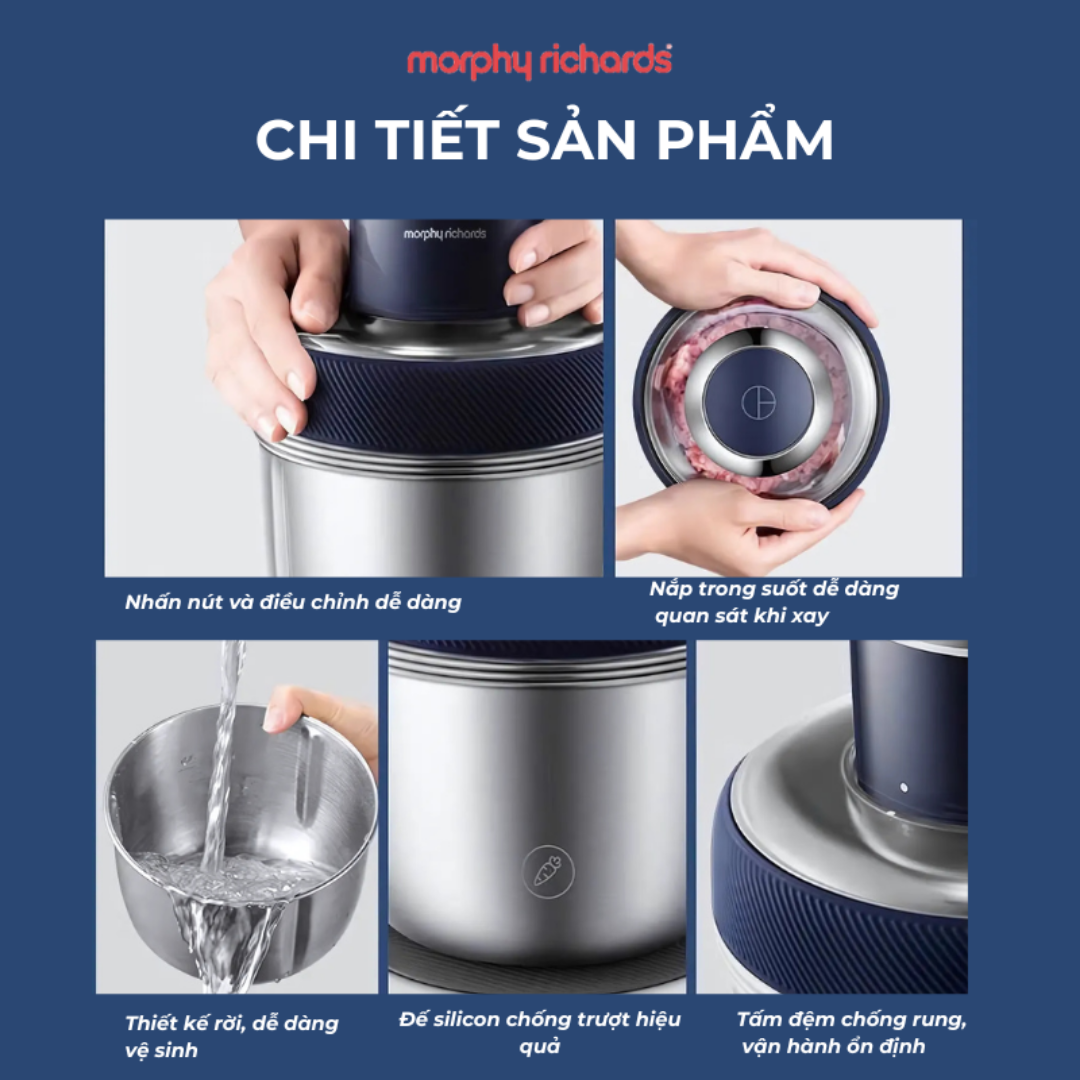 MÁY XAY THỰC PHẨM ĐA NĂNG MORPHY RICHARDS MBC-MCL3E CÔNG SUẤT MẠNH