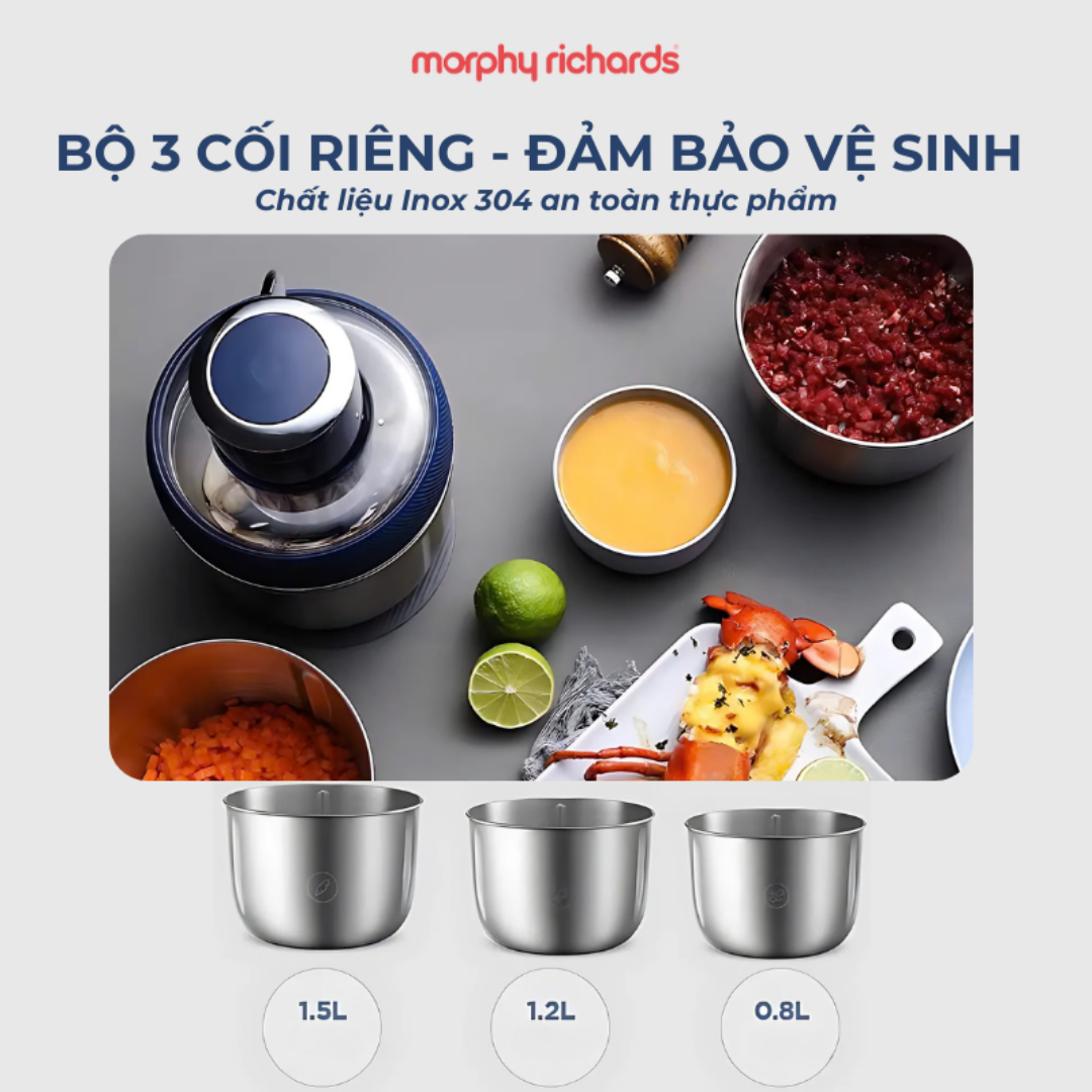 MÁY XAY THỰC PHẨM ĐA NĂNG MORPHY RICHARDS MBC-MCL3E CÔNG SUẤT MẠNH