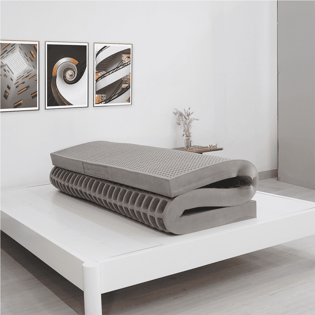 NỆM CAO SU HOẠT TÍNH THUẦN VIỆT TITAN GREY 220X200X20CM