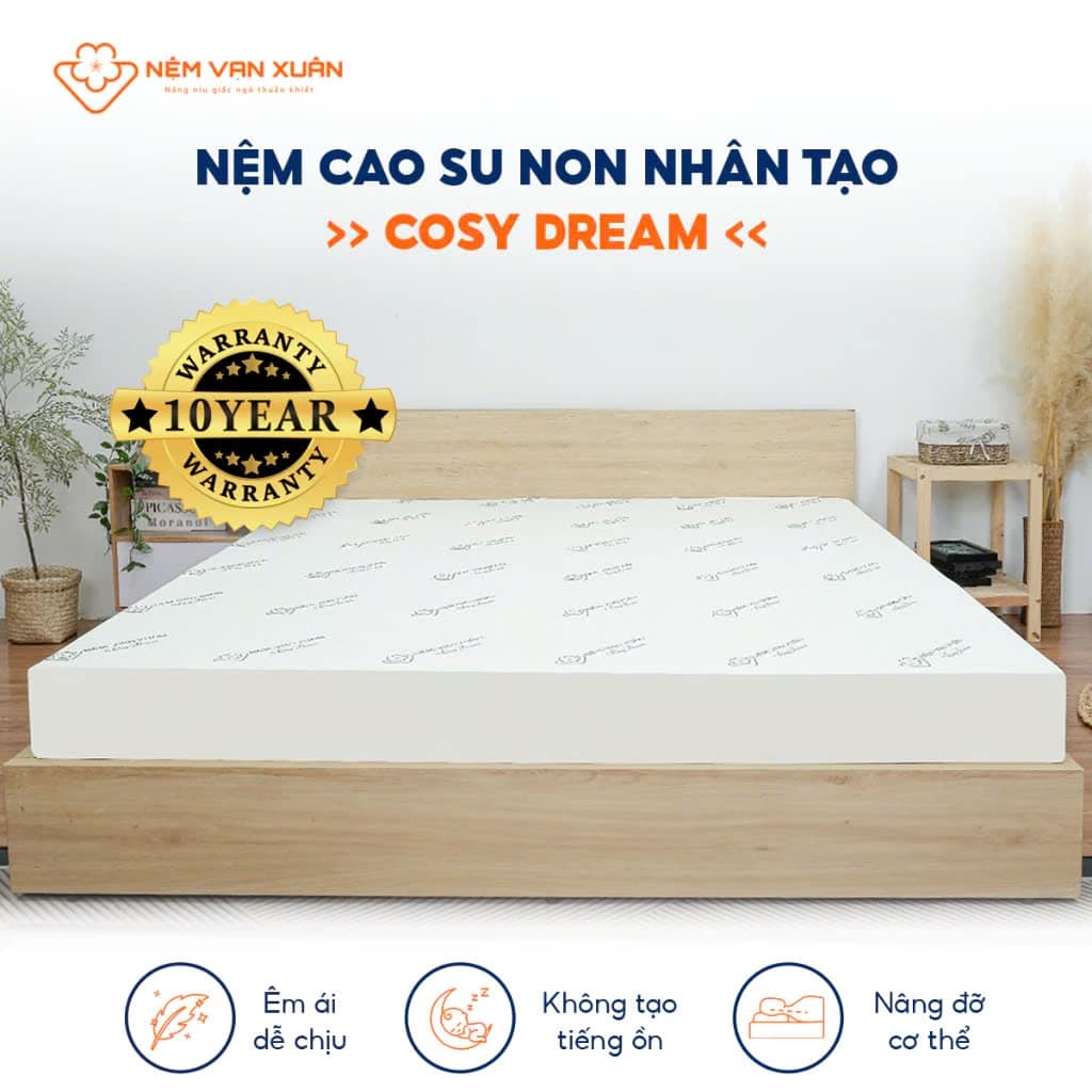 NỆM CAO SU NON VẠN XUÂN COSY DREAM 120X200X10
