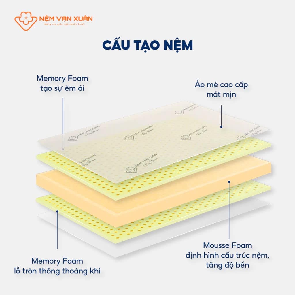 NỆM CAO SU NON VẠN XUÂN COSY DREAM 120X200X10