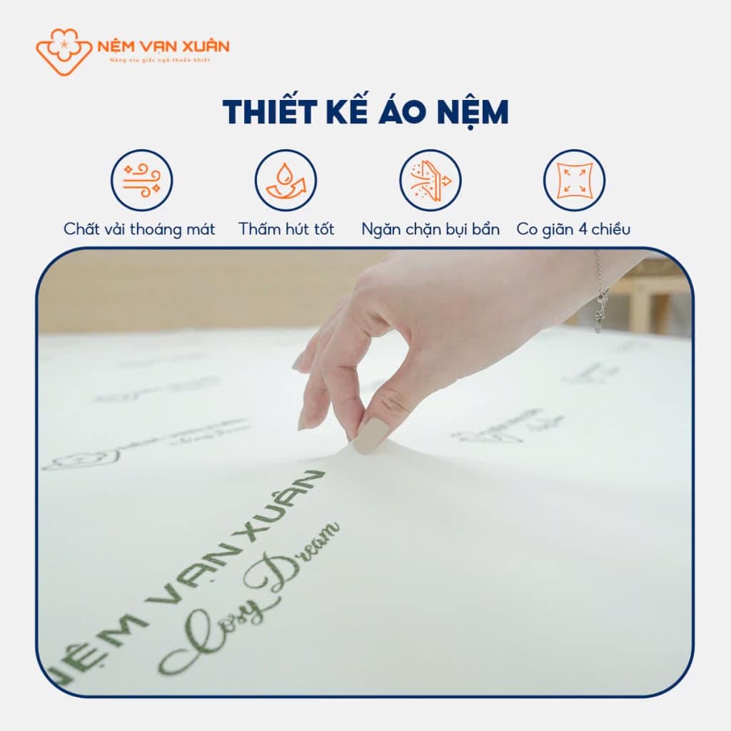 NỆM CAO SU NON VẠN XUÂN COSY DREAM 120X200X10
