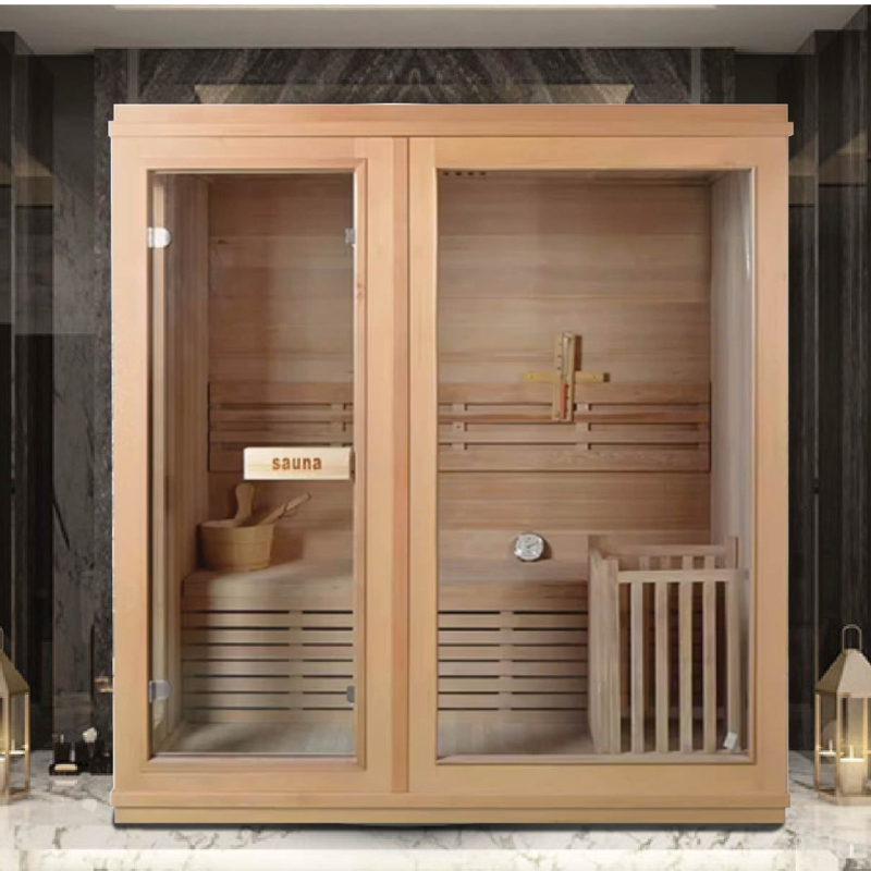 PHÒNG XÔNG HƠI KHÔ BROTHER BR04 GỖ TUYẾT TÙNG KÍNH CƯỜNG LỰC 10MM