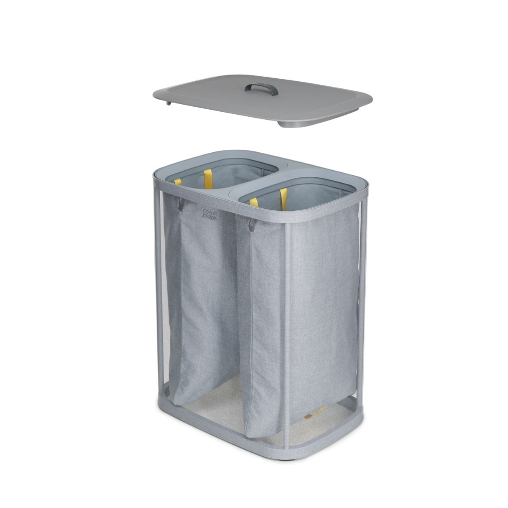 THÙNG PHÂN LOẠI QUẦN ÁO 2 NGĂN JOSEPH JOSEPH TOTA 90L (GREY) 003291