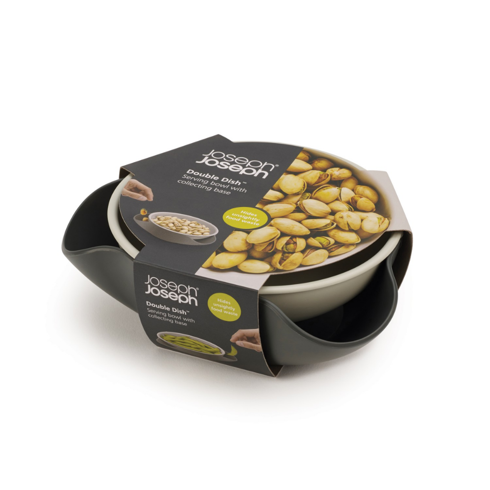 TÔ ĐỰNG HẠT CÓ NGĂN CHỨA VỎ JOSEPH JOSEPH DOUBLE-DISH (GREY) 002881