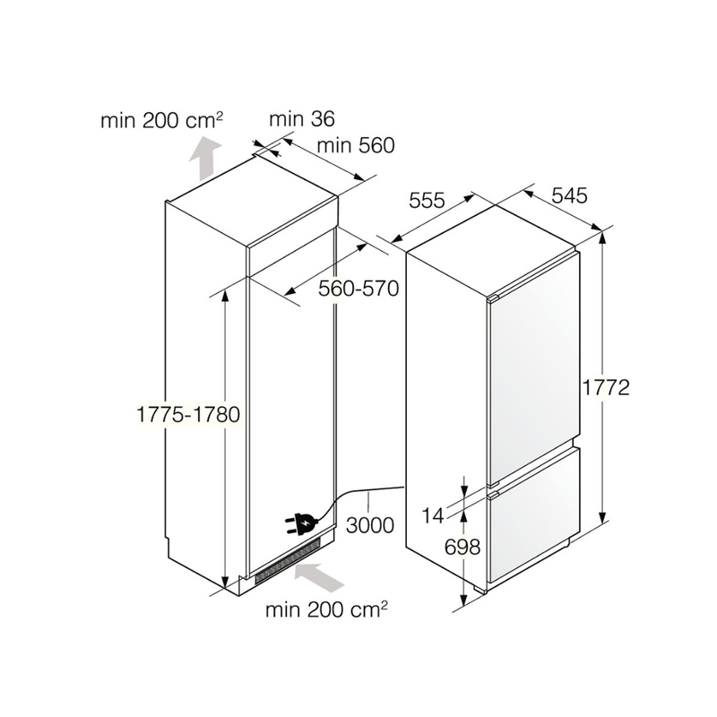 TỦ ĐÔNG ÂM TỦ ASKO FN31842EI 208L TIẾT KIỆM ĐIỆN E
