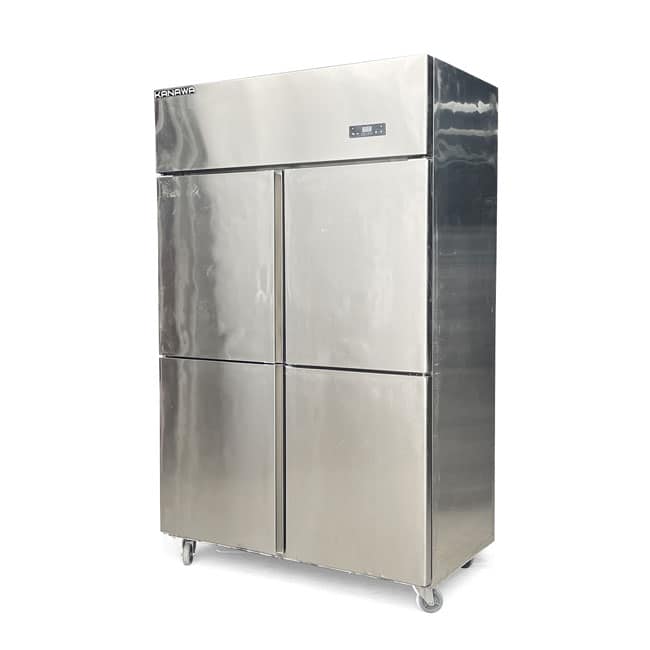 TỦ ĐÔNG INOX 4 CÁNH INOX KANAWA 1038 LÍT KW-4CBO-QG (QUẠT GIÓ) (R290)