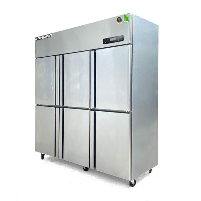 TỦ ĐÔNG INOX 6 CÁNH INOX KANAWA 1598 LÍT KW-6CBO (TRỰC TIẾP) (R290)
