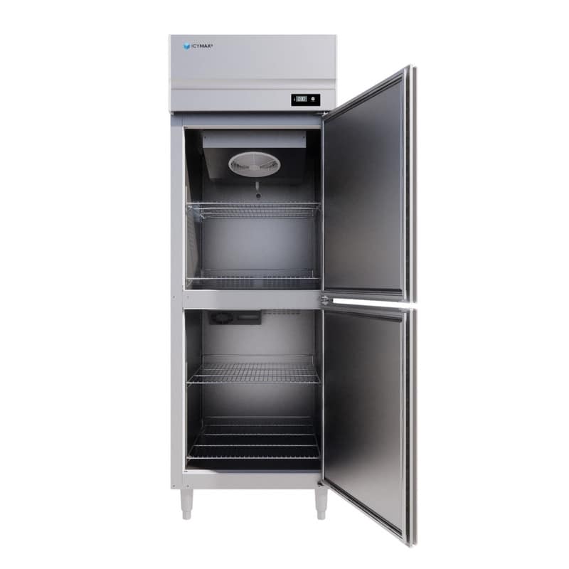 TỦ ĐÔNG MÁT ĐỨNG INOX 2 CÁNH ICYMAX 600 LÍT IUFR-2S078 (R290) (INOX 430)