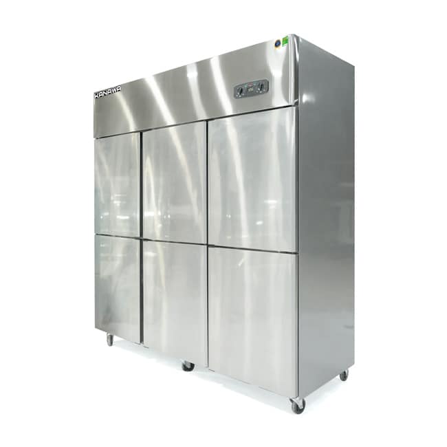 TỦ ĐÔNG/MÁT INOX 6 CÁNH INOX KANAWA 1598 LÍT KW-6CBO2-QG (QUẠT GIÓ) (R290)