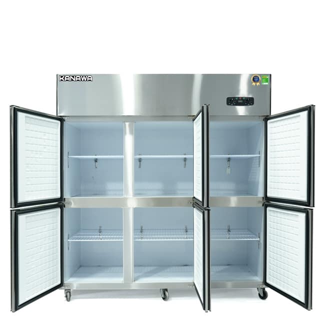 TỦ ĐÔNG/MÁT INOX 6 CÁNH INOX KANAWA 1598 LÍT KW-6CBO2-QG (QUẠT GIÓ) (R290)