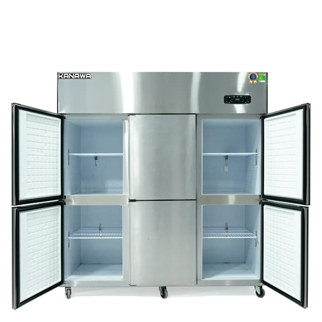 TỦ ĐÔNG/MÁT INOX 6 CÁNH INOX KANAWA 1598 LÍT KW-6CBO2-QG (QUẠT GIÓ) (R290)