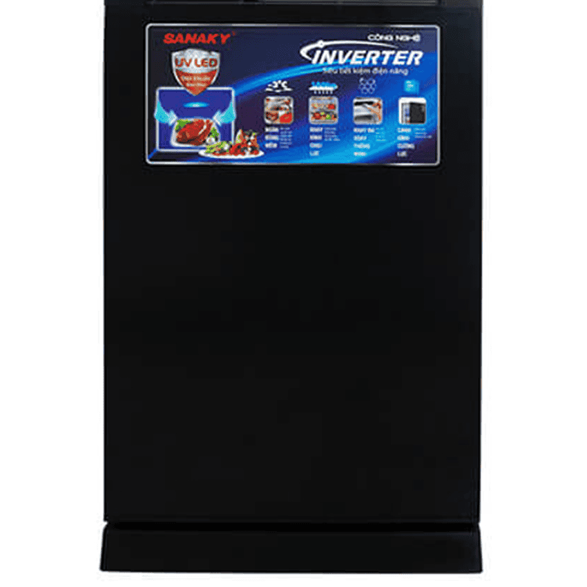 TỦ LẠNH INVERTER NGĂN ĐÁ TRÊN SANAKY 185 LÍT VH-199KD  (KÍNH) (ĐEN)