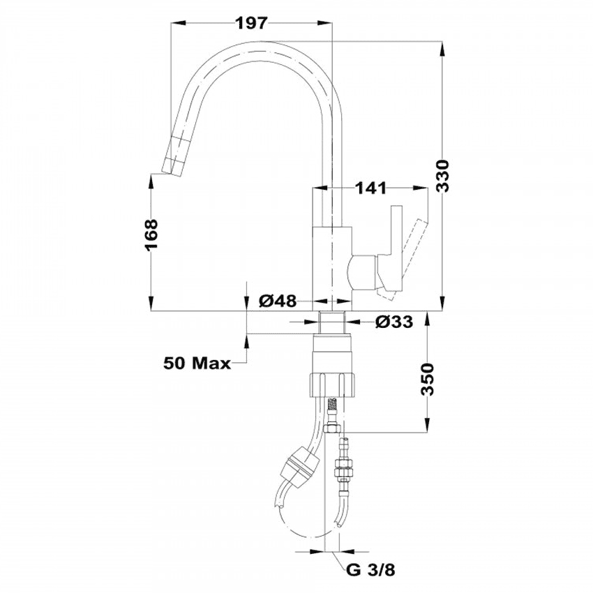VÒI RỬA CHÉN TEKA MTP 938