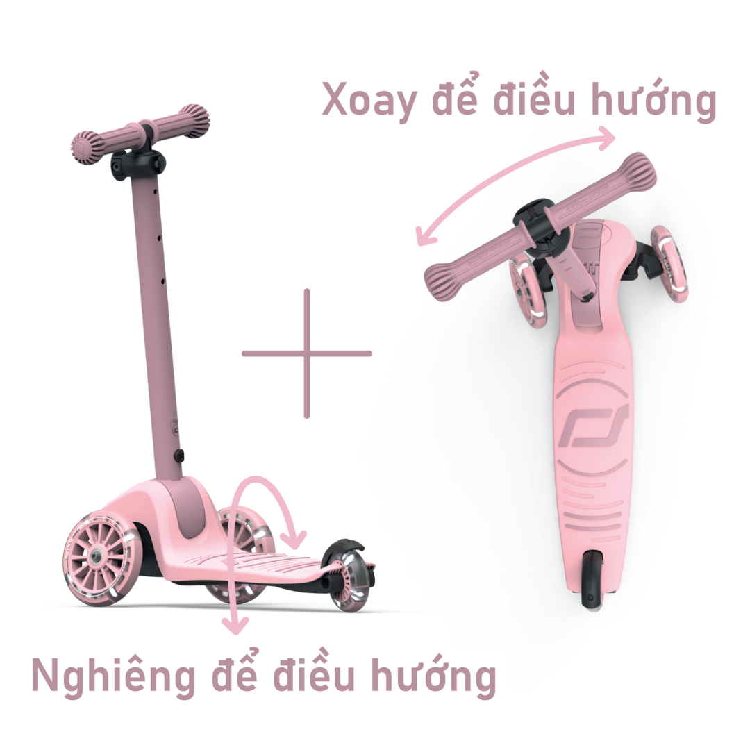 XE SCOOTER TRẺ EM SCOOT AND RIDE HIGHWAYKICK 3S ROSE BÁNH LED