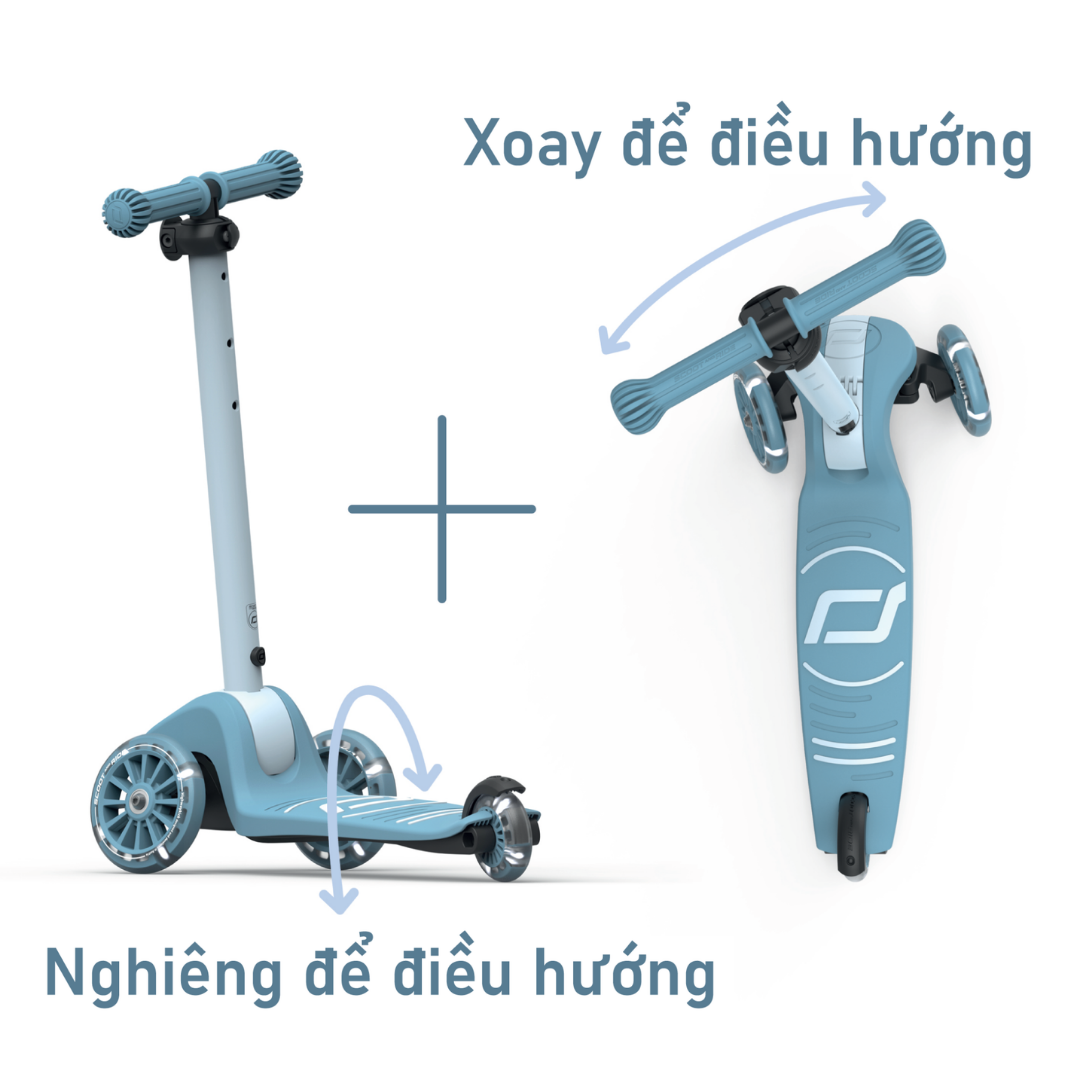 XE SCOOTER TRẺ EM SCOOT AND RIDE HIGHWAYKICK 3S STEEL LED
