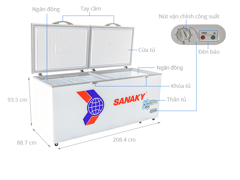 Tủ có nhiều tính năng nổi bật