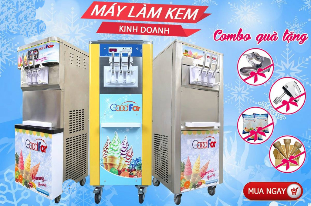 🍦 MÁY LÀM KEM CÔNG NGHIỆP GOODFOR 🍦