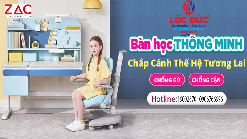 Bàn ghế chống gù cho trẻ Zac Ergonomic - Sự thoải mái và bảo vệ cho tư thế ngồi đúng