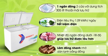 Mách bạn nơi bán tủ đông Sanaky 3699w1 giá tốt