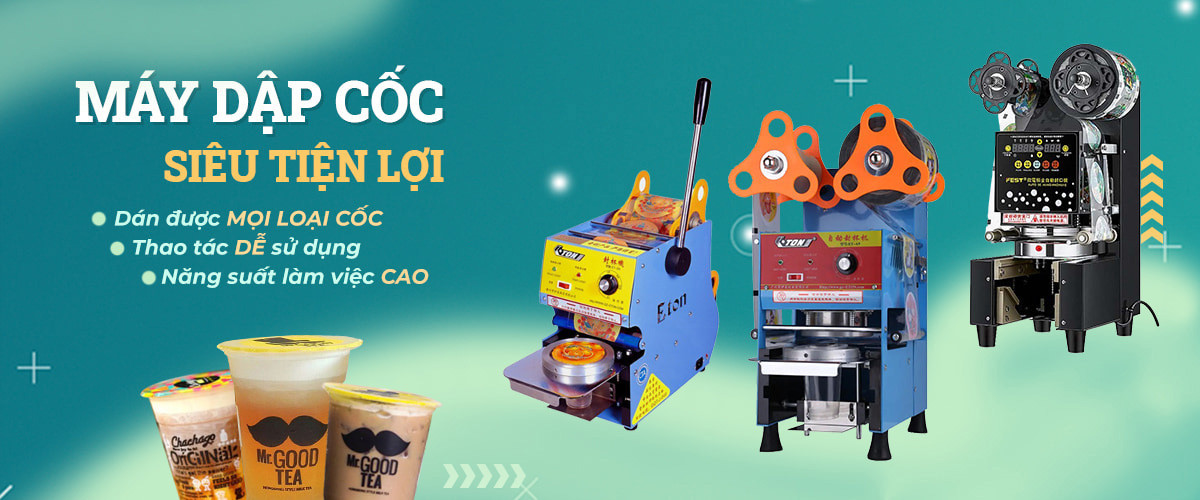MÁY DẬP NẮP CỐC TỰ ĐỘNG - NGƯỜI BẠN CỦA QUÁN TRÀ SỮA