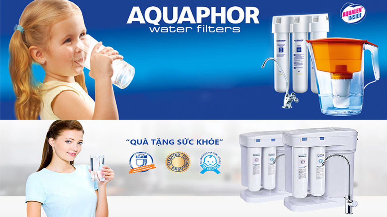 MÁY LỌC NƯỚC AQUAPHOR - NHỎ GỌN TIỆN NGHI - TỐI ƯU DIỆN TÍCH