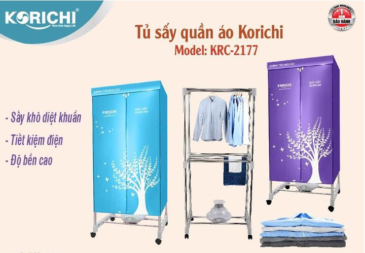 Máy sấy quần áo Korichi KRC-2177