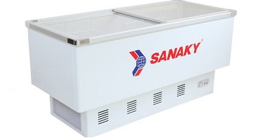 Sản phẩm tủ đông mặt kính phẳng Sanaky