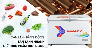Thiết kế của tủ đông Sanaky 3699w1 loại nhỏ