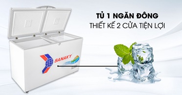 Tủ đông Sanaky 4099w1 2 ngăn tiện lợi