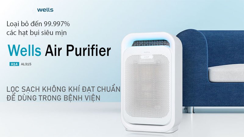 🌬️ MÁY LỌC KHÔNG KHÍ WELLS - Bảo vệ sức khỏe gia đình bạn!