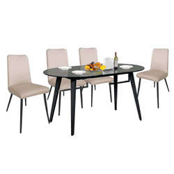 BỘ BÀN ĂN 6 GHẾ MẶT KÍNH 1.4M THE ONE (HÒA PHÁT) B59-6G