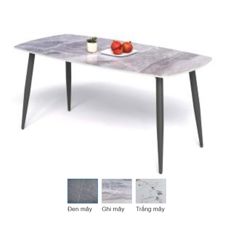 BÀN ĂN MẶT ĐÁ CERAMIC NỘI THẤT 190 BA01-D12 1M2