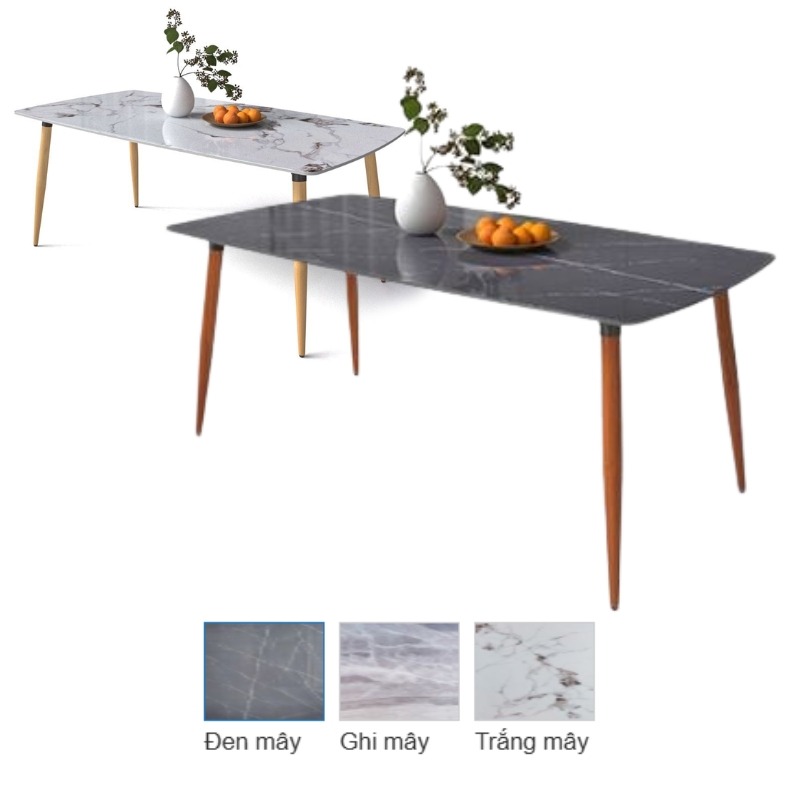 BÀN ĂN MẶT ĐÁ CERAMIC NỘI THẤT 190 BA03-D12 1M2