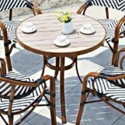 BÀN CÀ PHÊ NGOÀI TRỜI STARBUCK CHÂN NHÔM CHI LAI BNTN-JIS-521