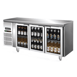 BÀN MÁT INOX CÁNH KÍNH LAMACA 415 LÍT BS2DC6/CK-LEFT (QUẠT GIÓ) (R134A)