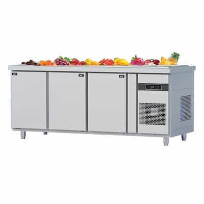 BÀN MÁT SALAD 3 CÁNH INOX HOMECEN 480 LÍT BSQ.3MI1875