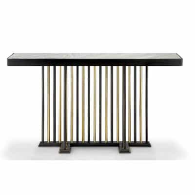 Bàn trang trí inox Chi Lai KTTN-FOW-ST327 đá cẩm thạch cao cấp