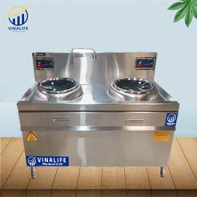 BẾP ĐIỆN TỪ ĐÔI CÔNG NGHIỆP MẶT LÕM VINALIFE VNL-BTCN2L-15 (2X15KW/380V)
